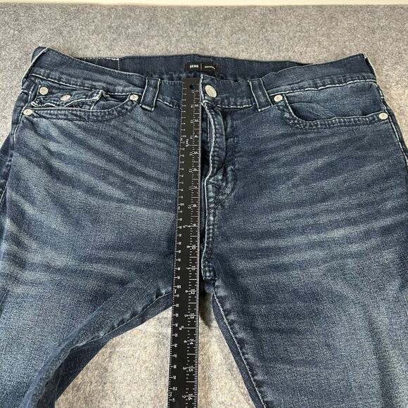 True Religion Jeans Men's 38 Geno Flap Big T Slim Fit Medium Wash Denim Stretch - Picture 3 of 12